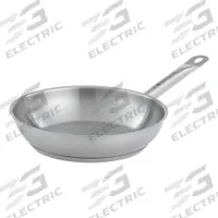 VOLLRATH Fry Pan: 9 1/2 in Top Dia, Stainless Steel, Silver, Stainless Steel, NSF Certified, Natural (MPN 3809). Key specifications — Brand: VOLLRATH; Handle Color: Silver; NSF Certified: Yes; Product Type: Fry Pan; Body Color: Silver; Handle Material: Stainless Steel; Body Material: Stainless Steel; Handle Type: Welded.