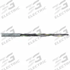 CHAINFLEX Control Cable: 18 AWG, 36 Conductors, Order by the Foot, PUR Jacket, 1,000 V (MPN CF77-UL-07-36). Key specifications — Conductor Material: Copper; Conductor Configuration: Single; Minimum Bend Radius Factor - Fixed: 4 x OD; Minimum Bend Radius Factor - Flexible: 5 x OD; Includes Ground: Yes; Minimum Bend Radius Factor - E-Chain: 6.8 x OD; Resistance Properties: Coolant Resistant; Standards: PV 3.10.7 Status 1992.