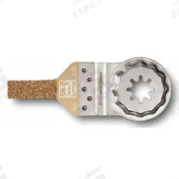 FEIN Oscillating Scraper Blade: 3/8 in Blade Wd, 3 13/16 in Blade Lg, Carbide Tipped, 1 Pieces (MPN 63706019210). Key specifications — attr1097676: FEIN; attr1097658: Carbide Tipped; attr1097655: Straight.