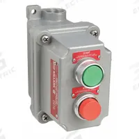 Control Station: 2 Gang, (2) Push Buttons, 1NO/1NC, Start/Stop, 0 Pilot Lights, 1/2 in (MPN FXCS-4B4). Key specifications — Legend: Start/Stop; Action: Momentary/Momentary; Contact Form: 1NO/1NC; Brand: HUBBELL KILLARK; Operator Configuration Type: (2) Push Buttons.