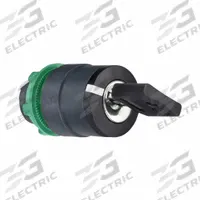 SCHNEIDER ELECTRIC Keyed Selector Switch: 3 Position, 22 mm Panel Mounting Size, Series XB5 (MPN ZB5AG0814). Key specifications — Manufacturer Part Number: ZB5AG0814; Brand: SCHNEIDER; Switch Action: Maintained/Maintained/Momentary; Key Removal Position: Left.