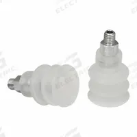 SCHMALZ Vacuum Pad Assembly: Multi-Bellows, 2.5 Folds, M5 Vacuum Port, 19 mm Pad Dia, Clear, 55 A (MPN 10.01.06.00041). Key specifications — attr1019136: 10.01.06.00041; attr1019138: SCHMALZ; attr1019139: 55 A.