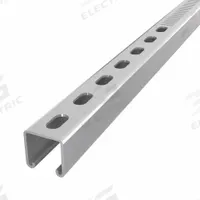 Strut Channel: Steel, Pre-Galvanized Zinc, 12 ga Gauge, Perforated Slot, 8 mm Slot Spacing (MPN DS-SS15812-78-PG/10). Key specifications — Material: Steel; Color: Gray; Finish: Pre-Galvanized Zinc; Slot Type: Narrow Slotted; Brand: DAKOTA SYSTEMS.