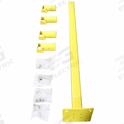 EDGESAFE SAFETY RAILING Safety Handrail: Toe Board Included, Floor Mounted Rail Mounting - Handrail Posts for Modular Handrail Systems