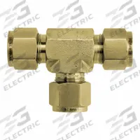 BRENNAN INDUSTRIES Compression Tee Fitting: 1/4 in OD x 1/4 in OD x 1/4 in OD Size, Brass (MPN N2603-04-04-04-B). Key specifications — Compatible Fitting Brands: Hy-Lok; Brand: BRENNAN INDUSTRIES; Series: N2603.