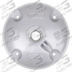 HUBBELL KILLARK Hub Cover: Copper-Free Aluminum, VJ, Hubs, 1 Gangs, 3 in Overall Ht, 3 in Overall Wd (MPN VJH-1WW). Key specifications — Brand: HUBBELL KILLARK; Color: Gray; Compatible with Product Type: Hubs; Compatible with Series: VJ; Mounting Orientation: Horizontal or Vertical.