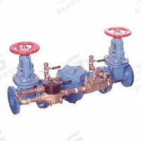 WATTS Double Check Detector Assembly: For Water Media, Low Health Hazard, 33°F 110°F, Cast Iron, GPM (MPN 007DCDAOSY-GPM). Key specifications — Body Material: Cast Iron; Flowmeter UOM: GPM; Connection Type: Grooved.