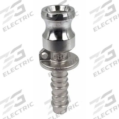 APPROVED VENDOR Cam and Groove Adapter: 1/2 in Coupling Size, 150 psi Max. Working Pressure @ 70 F - Type E Stainless Steel Cam & Groove Fittings