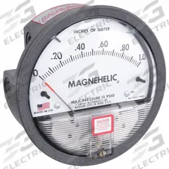 DWYER Differential Pressure Gauge: Back/Single-Side, 1/8 in NPT Female, 2000, 4 in Dial, IP67, IP67 (MPN 2001). Key specifications — Sensor Type: Diaphragm; Series: 2000; Housing Material: Die Cast Aluminum; Certificate of Calibration: Not Included.