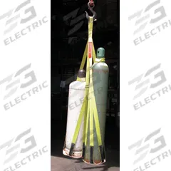 LIFT-ALL Gas Bottle Sling: Metal, 1,000 lb Wt Capacity, For 12 in Min. to Max. Drum Dia, Rim, Yellow (MPN GBS2N). Key specifications — Color: Yellow; For Drum Material: Metal; Grip Location: Rim; Material: Nylon; Brand: LIFT-ALL.