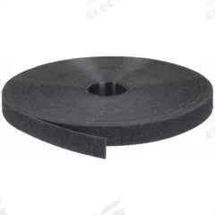 PANDUIT Hook-and-Loop Cable Tie Roll: 75 ft Lg, 0.75 in Wd, 50 lb Tensile Strength, Black (MPN HLS-75R0). Key specifications — Color: Black; Material: Nylon; Brand: PANDUIT.