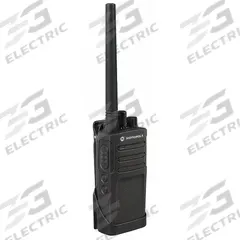 MOTOROLA Handheld Two Way Radio: RM Series, VHF, Analog, 2 W, 8 Channels, No Display, VOX, Li-Ion (MPN RMV2080). Key specifications — Color: Black; FCC License Required: Yes.