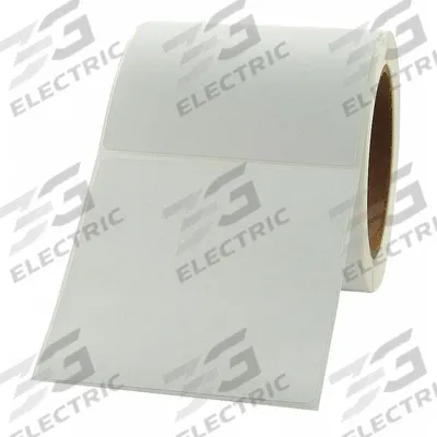 APPROVED VENDOR Printer Label: 4 in Label Wd, 4 in Label Ht, White, 3 in Core Dia. - Industrial Thermal Transfer Labels