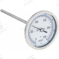 ASHCROFT Dial Thermometer: 0°F to 250°F /-20°C to 120°C, ±1% Accuracy, 6 in Stem Lg, 3 in Dial Dia (MPN 30EI60R). Key specifications — Accuracy: ±1 %; Brand: ASHCROFT.