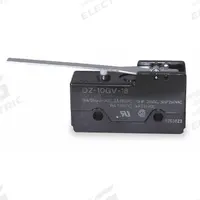 OMRON Snap Action Switch: Hinge Lever Actuator, 3NO/3NC, Screw (MPN DZ-10GV-1B). Key specifications — AC Contact Rating: 2 A @ 480 V; Electrical Connection: Screw; Series: DZ; Brand: OMRON.