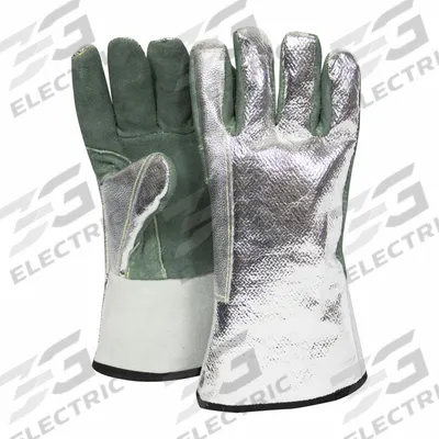 NATIONAL SAFETY APPAREL Aluminized Gloves: Universal, Carbon Kevlar, 285°F Max Temp