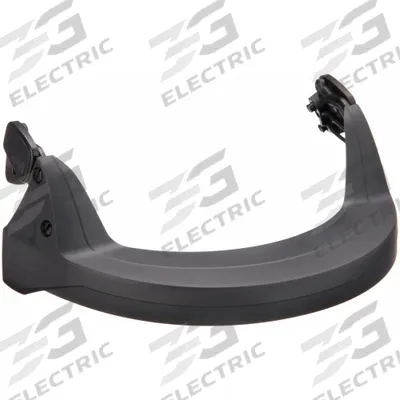 3M Face Shield Holder: Slotted Attachment Type, Nylon, Black - 3M Hard Hat Adapters for Face Shields