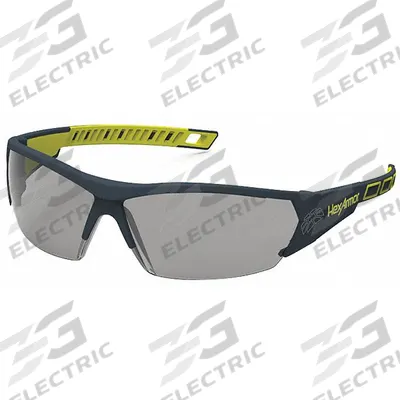HEXARMOR Safety Glasses: Gray Lens, Half-Frame, Anti-Fog/Hard Coat/TruShield - Padded Comfort-Fit Safety Glasses