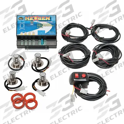 WOLO Hide-A-Way Strobe Light: Concealed Warning Light, Red, 5 3/8 in Overall Wd - Vehicle Concealed Mount Flashing Lights
