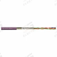 CHAINFLEX Bus Cable: (1) Pr 20 AWG (0.25), PVC, Order by the Foot, Profibus, Red (MPN CF888-001). Key specifications — Conductor Grouping: (1) Pair 20 AWG; Minimum Bend Radius Factor - Fixed: 8 x OD; Minimum Bend Radius Factor - Flexible: 12 x OD; Shielding: Shielded; Brand: CHAINFLEX.