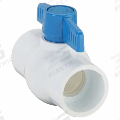 APPROVED VENDOR Manual Two-Way Ball Valve: 1 1/2 in, PVC, Straight, Socket x Socket, One-Piece - PVC Ball Valves