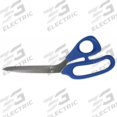 WESTWARD Shears: Right-Hand, 9 in Overall Lg, Straight, Stainless Steel - Offset Plastic-Handle Scissors