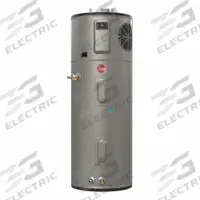 RHEEM Hybrid Electric Tank Water Heater: 208 to 240V, 50 gal, 5,000 W, Single Phase, 61.8 in Ht (MPN HPLD50-2RH). Key specifications — Phase: Single; Brand: RHEEM; Maximum Recovery Flow Rate: 27 gph @ 90°F Rise.