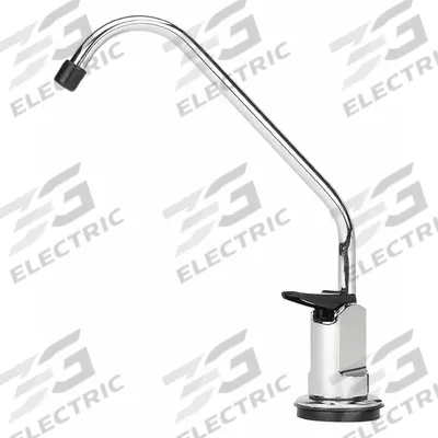 PENTAIR/EVERPURE Gooseneck Kitchen Faucet: Everpure Touch-Flo, Single-Post, Brass, Chrome - Glass Fillers