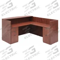 REGENCY Reception Station: Melamine, Cherry, 42 in Overall Ht, 71 in Overall Wd, 82 in Overall Dp (MPN LRDRT2FPCH)