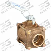APOLLO Manual Two-Way Ball Valve: 1 1/2 in Size, Bronze, Straight, Sweat x Sweat, Three-Piece, Lever (MPN 82LF24701). Key specifications — Brand: APOLLO; Handle: Lever.