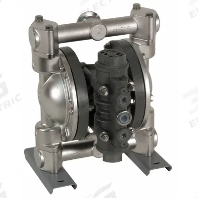 Dayton Double Diaphragm Pump: 316 Stainless Steel, 1 in, Tri-Clamp, 32 gpm - FDA-Compliant AODD Pumps