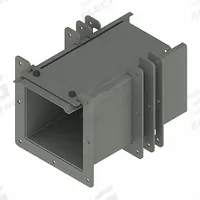 Wireway Telescope Fitting: 6 in Wd, 6 in Ht, 6 in, Screw-On Cover, Steel (MPN F66LA). Key specifications — Cover Location: Top; Brand: HOFFMAN; With Knockouts: No.