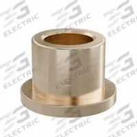 Flanged Sleeve Bearing: Bronze, SAE 841, 12 mm Bore, 18 mm OD, 16 mm Lg, -35°F to 300°F, 5 PK (MPN FFM1218-16B). Key specifications — System of Measurement: Metric; Material Grade: SAE 841; Flange Type: Flanged; Brand: OILITE.