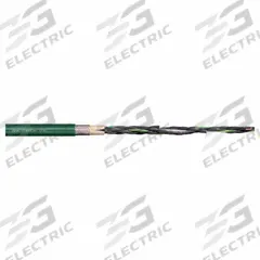 CHAINFLEX Control Cable: 17 AWG, 7 Conductors, Order by the Foot, PVC Jacket, 600 V (MPN CF6-10-07). Key specifications — Conductor Material: Copper; Conductor Configuration: Single; Minimum Bend Radius Factor - Fixed: 4 x OD; Minimum Bend Radius Factor - Flexible: 5 x OD; Includes Ground: Yes; Minimum Bend Radius Factor - E-Chain: 6.8 x OD; Resistance Properties: Oil and Grease Resistant; Standards: NFPA 79-2012 Chapter 12.9.