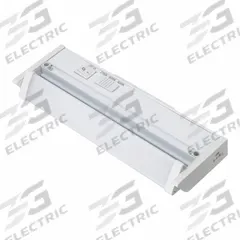 LED Under Cabinet: 450 lm, 2700K, 6.5 W, Hardwired, White, Plastic, 1 in Ht, 120V AC (MPN UNDCAB2A450ST8SC210INWH). Key specifications — attr1262778: 120V AC; attr1262749: Hardwired; attr1262754: LED; attr1262758: Plastic; attr1262760: Yes; attr1262765: LED; attr1262776: On/Off; attr1262780: 2700K.