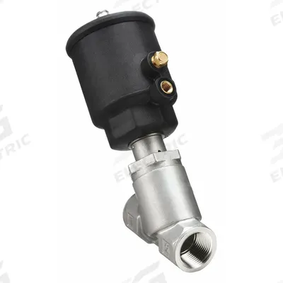 ASCO Angle Body Piston Valve: 2-Way, Normally Closed, 1 in Pipe Size, Stainless Steel Body - 2-Way/2-Position, Normally Closed Air-Operated Valves