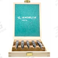 EXCELTA Tweezers Set: Stainless Steel, Point, Curved Tip (MPN KST-5). Key specifications — attr1002355: Stainless Steel; attr1002345: EXCELTA; attr1002348: Stainless Steel; attr1002358: Smooth; attr1002361: 1-SA.