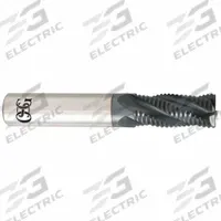 OSG Roughing End Mill: Carbide, TiAlN Coated, 4 Flute, 5/16" Mill Dia, 3/4" LOC, 2-1/2" OAL (MPN HP400-3125)