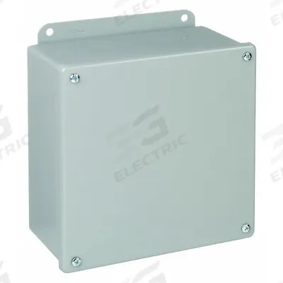 HOFFMAN Enclosure: Steel, 4 in x 4 in x 4 in, NEMA 12/13, Solid Cover - Steel Dust-Tight Enclosures