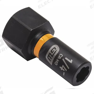 GEARWRENCH Bolt Extractor: 1/4 in Socket Size, 7-Point, Std, Black Oxide - 1/4" Drive Bolt Extraction Impact Sockets