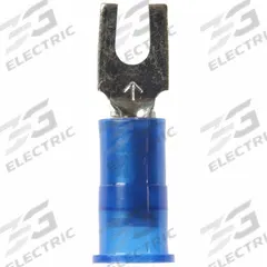 3M Fork Terminals: Blue, Nylon, #4 Stud Size, 16 AWG – 14 AWG Wire Range, Block Fork, 600 V (MPN MNG14-4FB/SK). Key specifications — Barrel Style: Insulation Grip; Manufacturer Part Number: MNG14-4FB/SK; Brand: 3M.