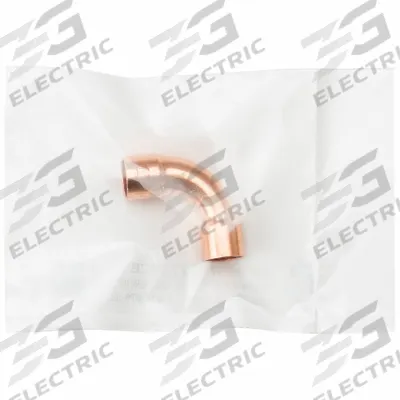 STREAMLINE Sweat Fitting Elbow: 2 in CTS x 2 in CTS, Cup x Cup, No Center Stop - Clean & Bagged Wrot Copper Tube Fittings