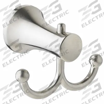 AMERICAN STANDARD Robe Hook: 3 1/8 in x 4 1/8 in x 2 1/2 in, Metal, Brushed - Bathroom Hooks