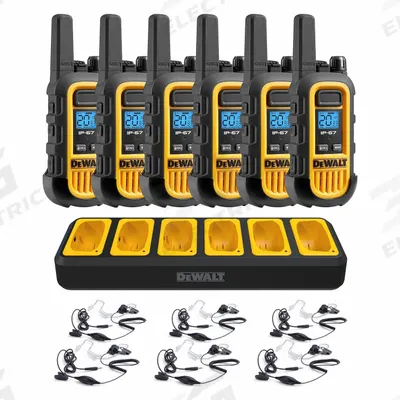 DEWALT Handheld Two Way Radio: DXFRS300 Series, FRS/GMRS, Analog, 1 W, 22 Channels - FRS & GMRS Personal Radios