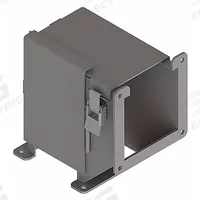 Wireway 90 Degree Elbow: 4 in Wd, 4 in Ht, 4 in, Hinged Cover with Quick-Release Latches, Steel (MPN F44LE9KOKT). Key specifications — Cover Location: Outside; Brand: HOFFMAN; With Knockouts: No.