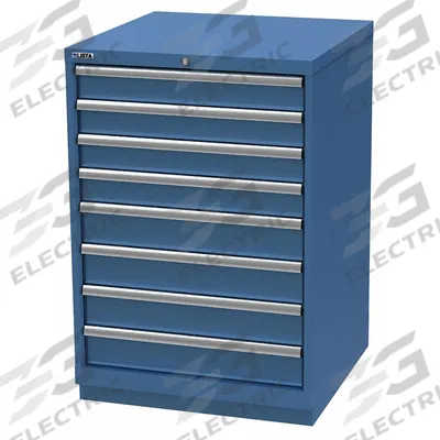 LISTA Modular Drawer Cabinet: 28 1/4 in x 28 1/2 in x 41 3/4 in, 8 Drawers, 148 Compartments - Lista Modular Drawer Cabinets