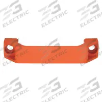 ROHDE Pull Handle: Unthreaded Holes, Plastic, Orange, 4.72 in Mounting Hole Center to Center (MPN EC-01.120.09). Key specifications — Brand: ROHDE; Projection Type: Non-Recessed; Material: Polyamide; Finish: Half Matte; Color: Orange; Folding Type: Fixed; Mounting Type: Unthreaded Holes; Grip Thickness: 0.31 in.