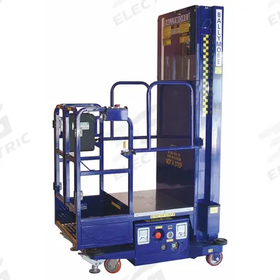 BALLYMORE Mobile Personnel Lift: Battery, Push-Around, 14.7 ft Elevated Platform Ht - Push-Around Vertical Lifts