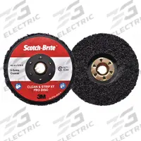 SCOTCH-BRITE Non-Woven Depressed Center Disc: 4 1/2 in x 5/8"-11, Silicon Carbide, Extra Coarse (MPN 61500303088). Key specifications — Series: XO-DC; Brand: SCOTCH-BRITE.