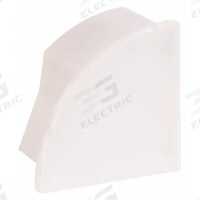 D-LINE End Cap: D-Line Quarter Round Raceway, 1 in Wd, 1 in Ht, Plastic - End Fittings for Nonmetallic Single-Channel Raceways